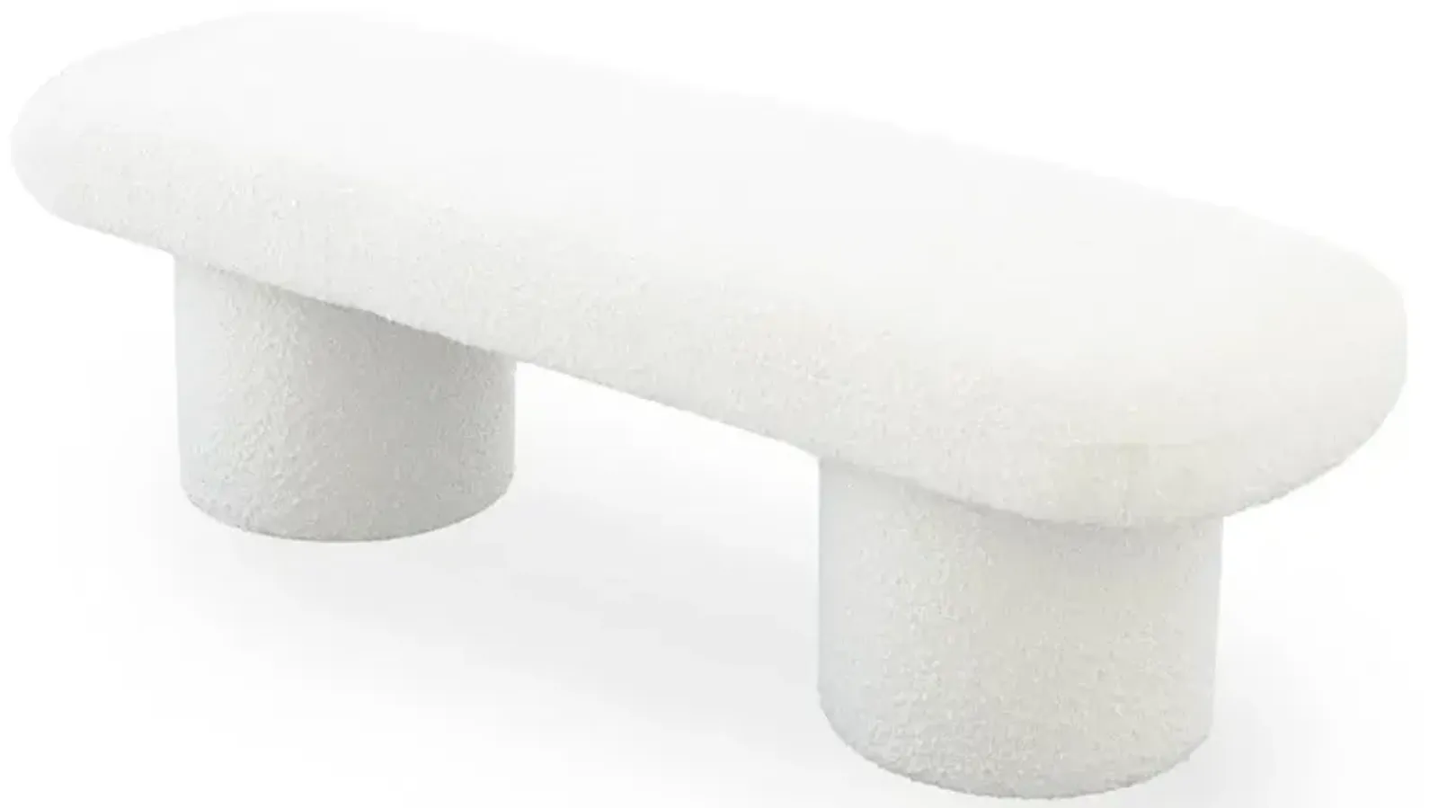 Tulia Bench - Ivory Boucle