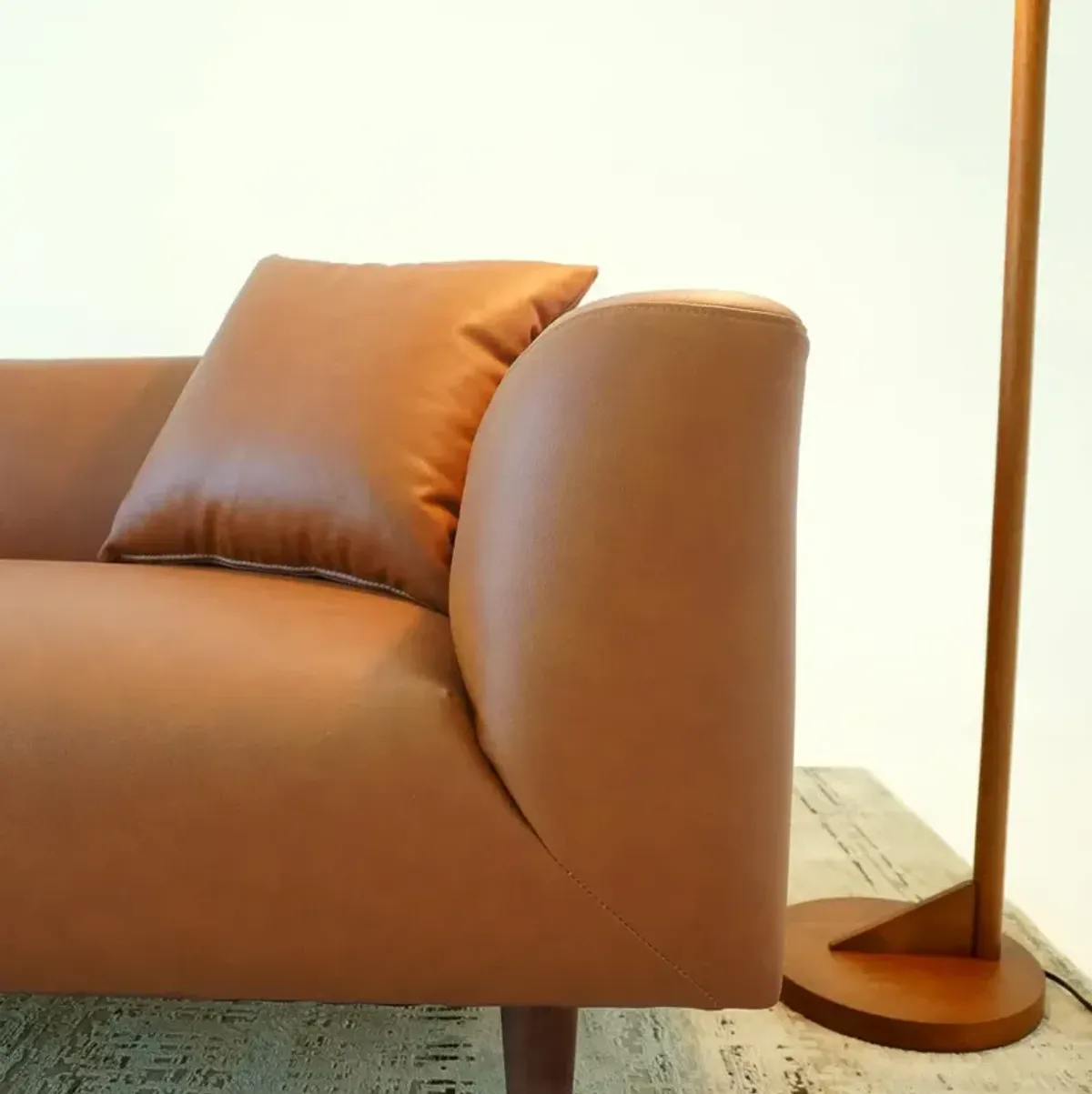 Bolton Sofa - Cognac Vegan Leather