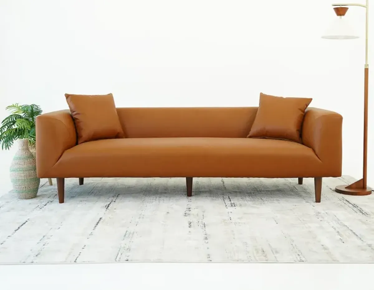 Bolton Sofa - Cognac Vegan Leather