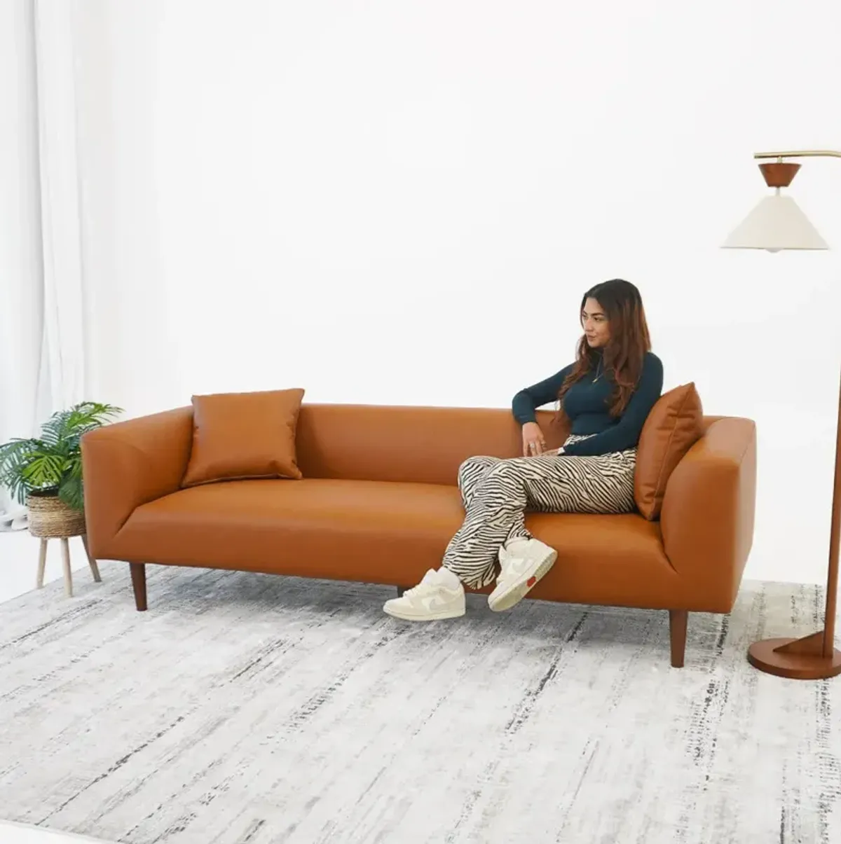 Bolton Sofa - Cognac Vegan Leather