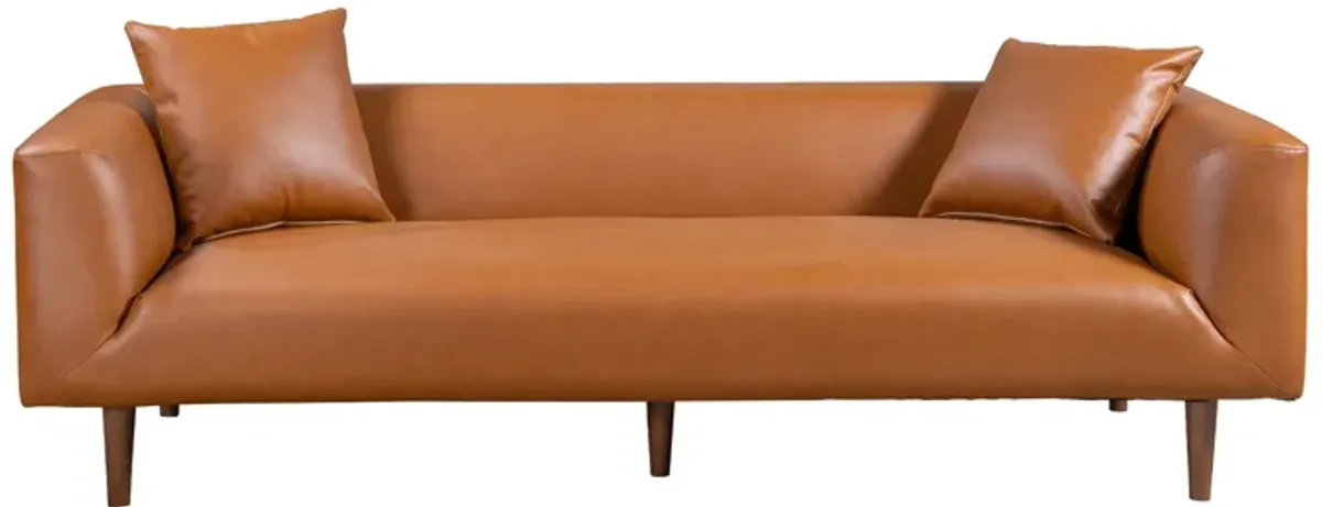 Bolton Sofa - Cognac Vegan Leather