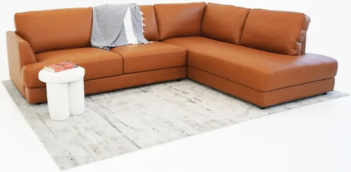 Glendale Sectional Right - Cognac Leather