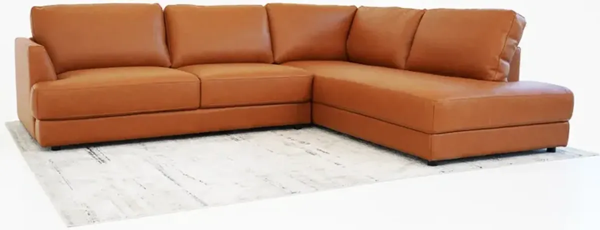 Glendale Sectional Right - Cognac Leather