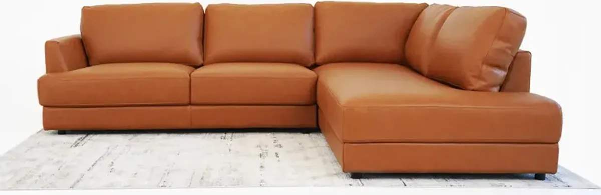 Glendale Sectional Right - Cognac Leather