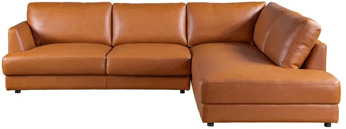 Glendale Sectional Right - Cognac Leather