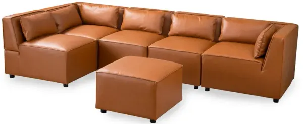 Floyd Cognac Vegan Leather Modular Sofa