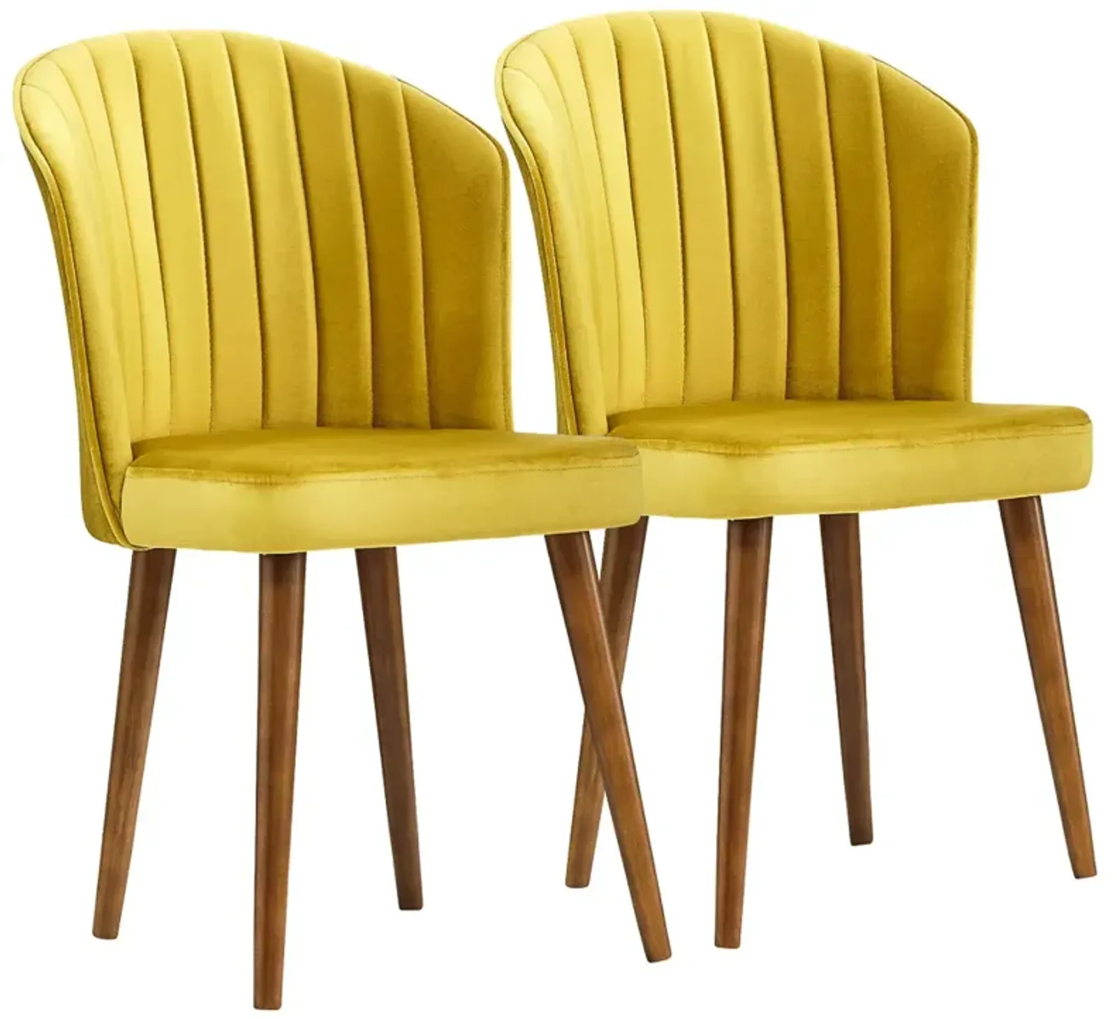 Calvin Dining Chair Set Of 2 - Gold Velvet