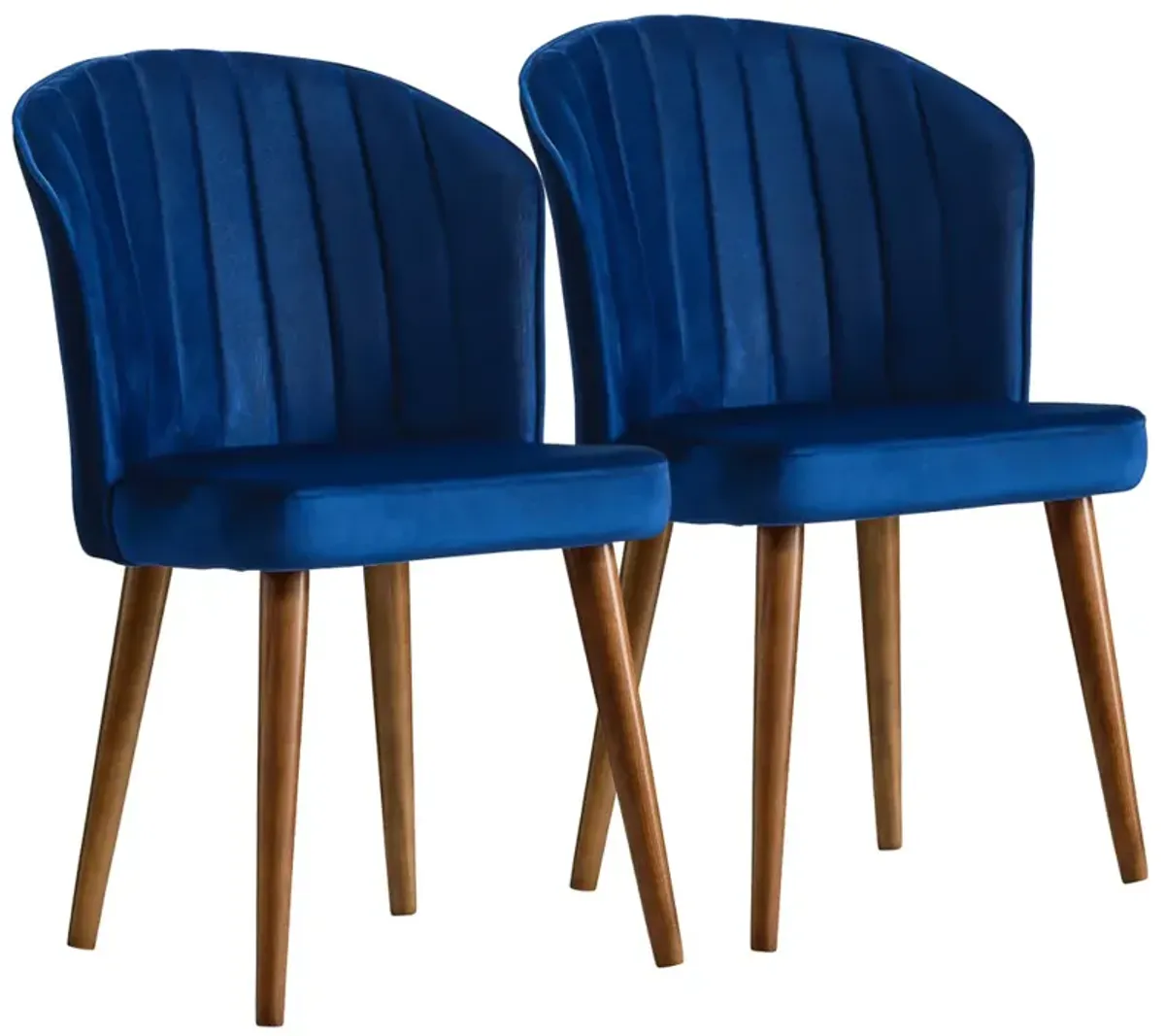 Calvin Dining Chair Set Of 2 - Navy Blue Velvet