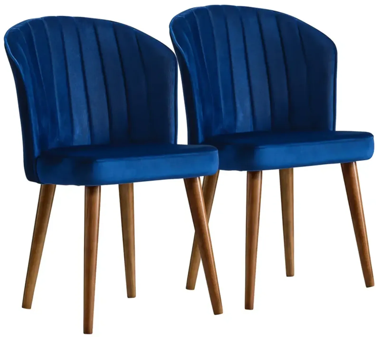 Calvin Dining Chair Set Of 2 - Navy Blue Velvet