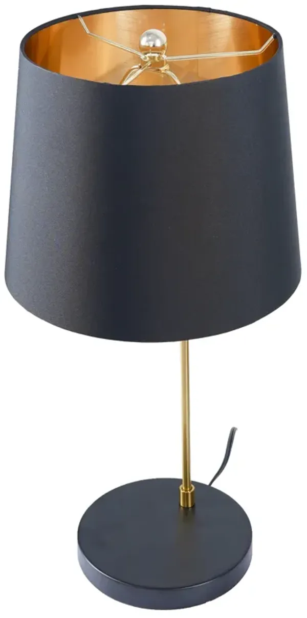 Solstice Table Lamp - Black outer - Gold inner