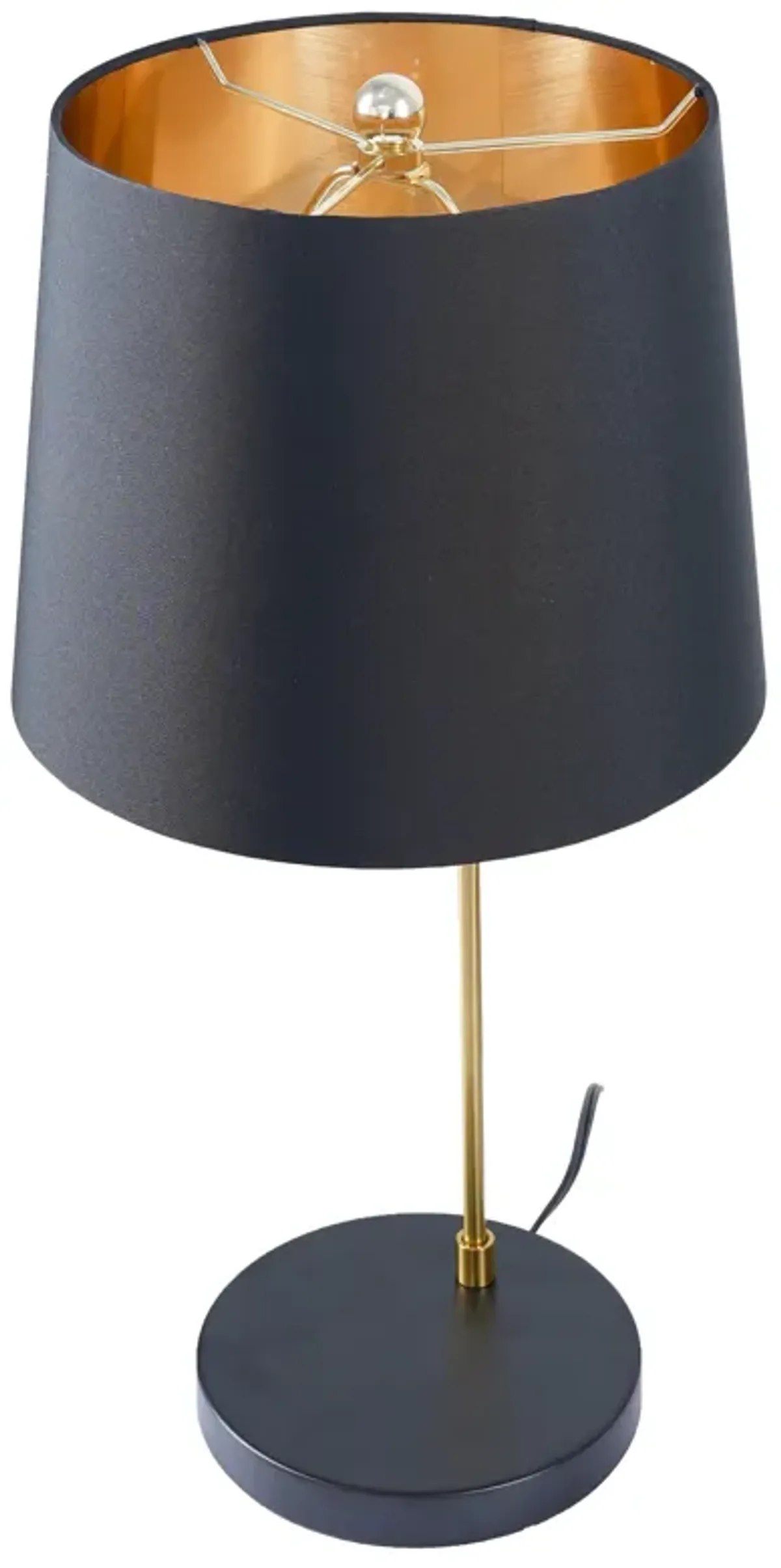 Solstice Table Lamp - Black outer - Gold inner