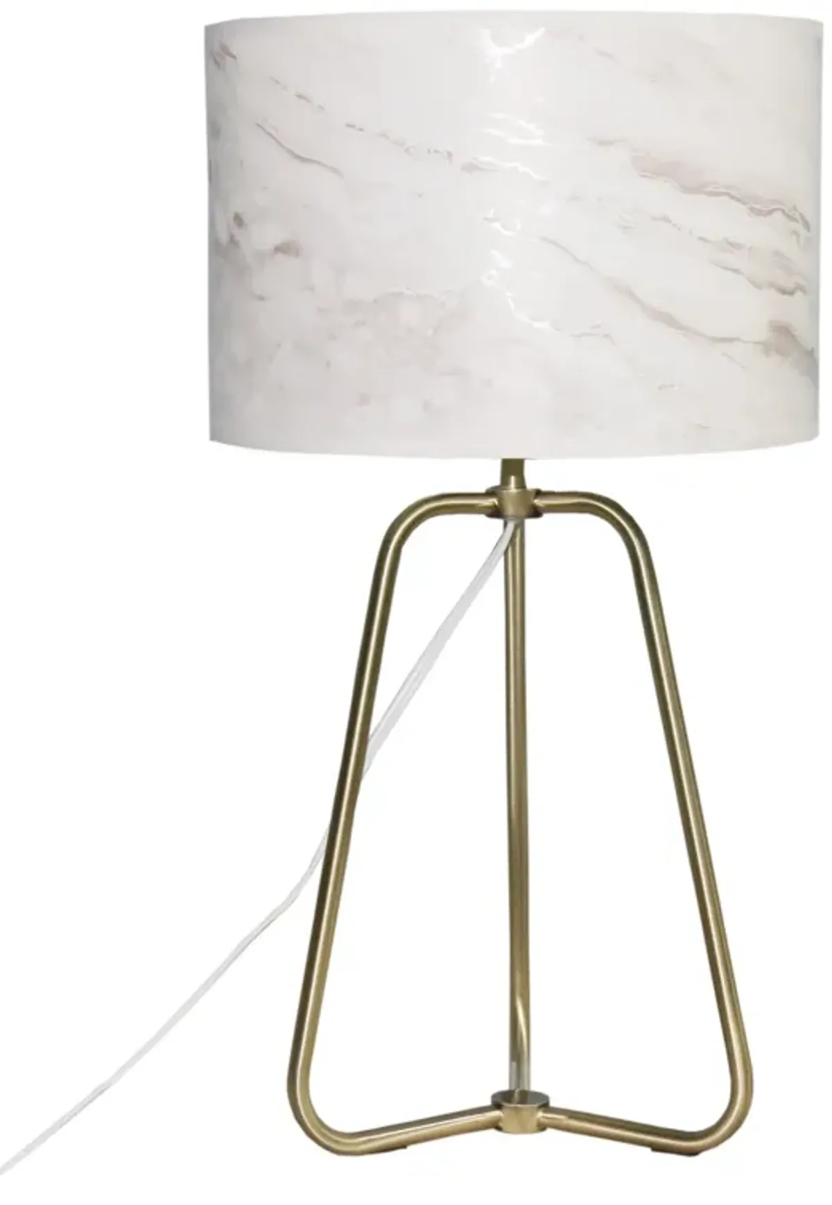 Triton Marble Lampshade Table Lamp - Bronze