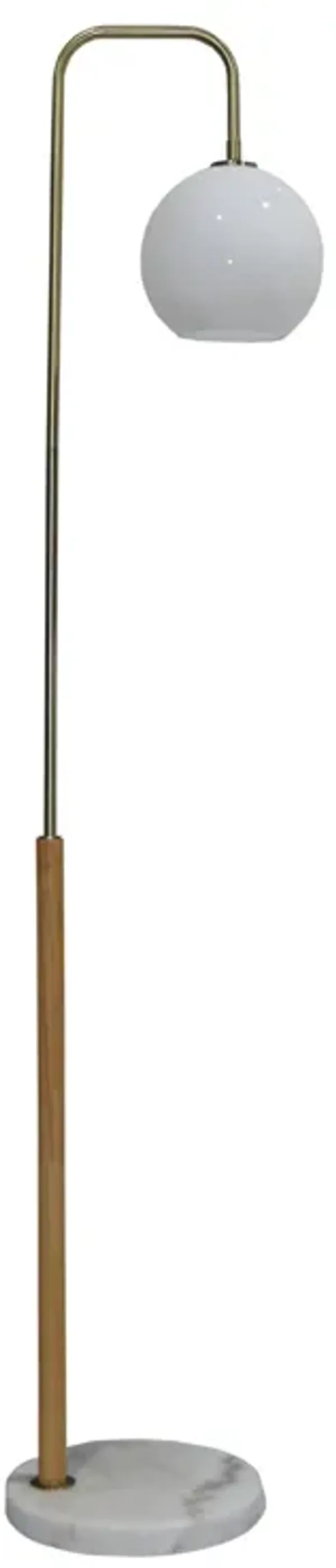 Icarus White Lampshade Floor Lamp - White