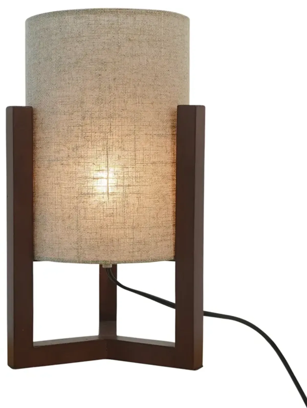 Flash Gold Clear Glass Table Lamp With Grey Shade