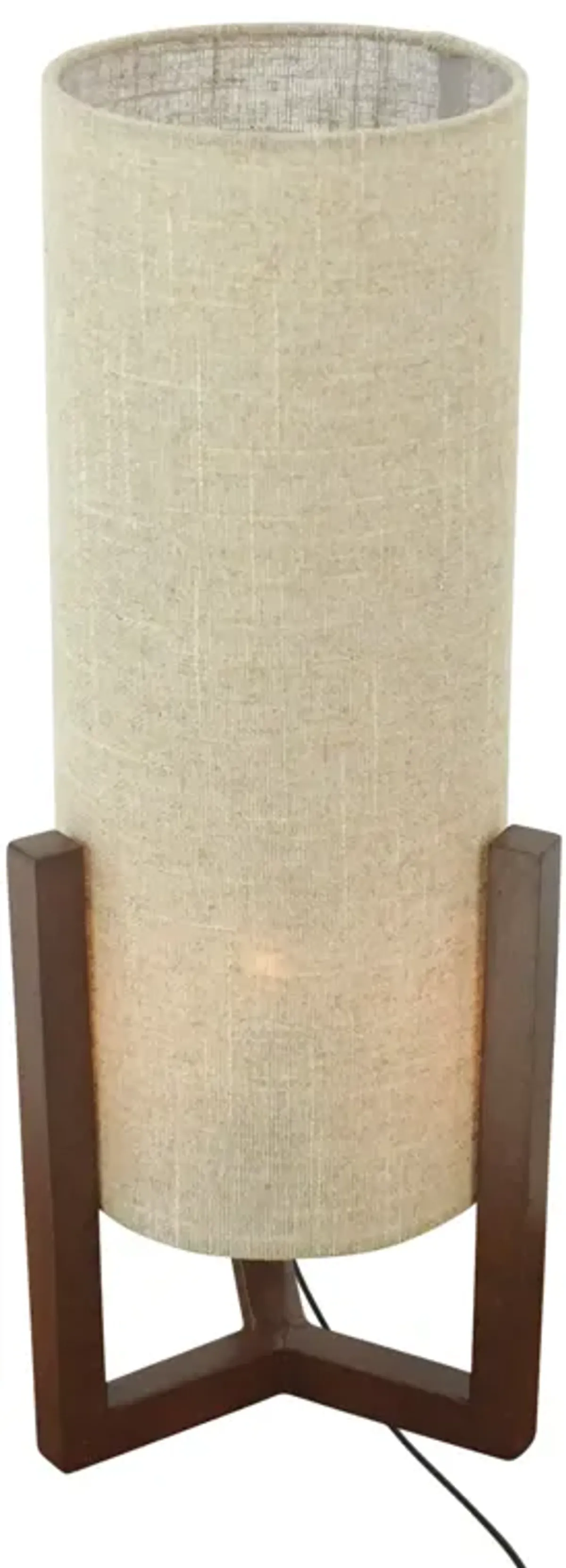Lumos Table Lamp, Walnut Wood Base with Polyester Shade