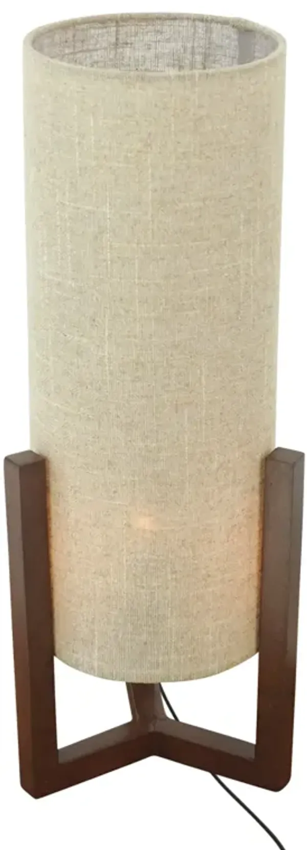 Lumos Table Lamp, Walnut Wood Base with Polyester Shade