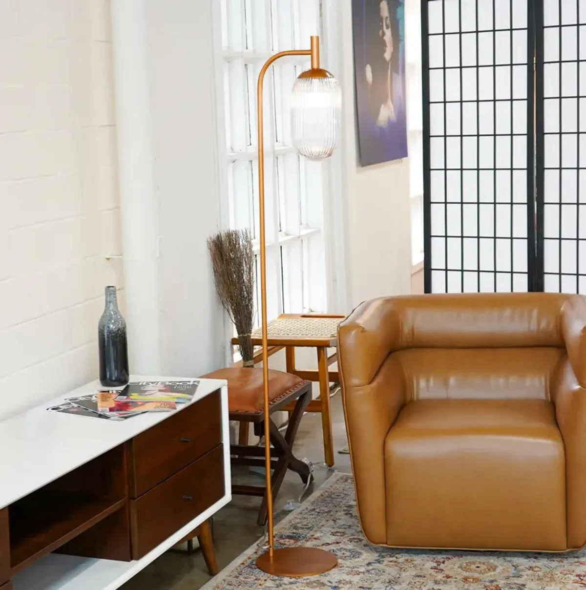 Blaze Floor Lamp - Bronze + Clear