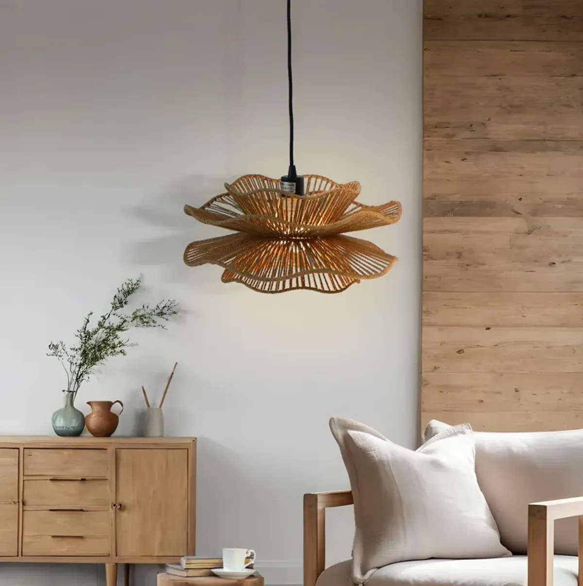 Electra Black -  Natural Pendant Lamp