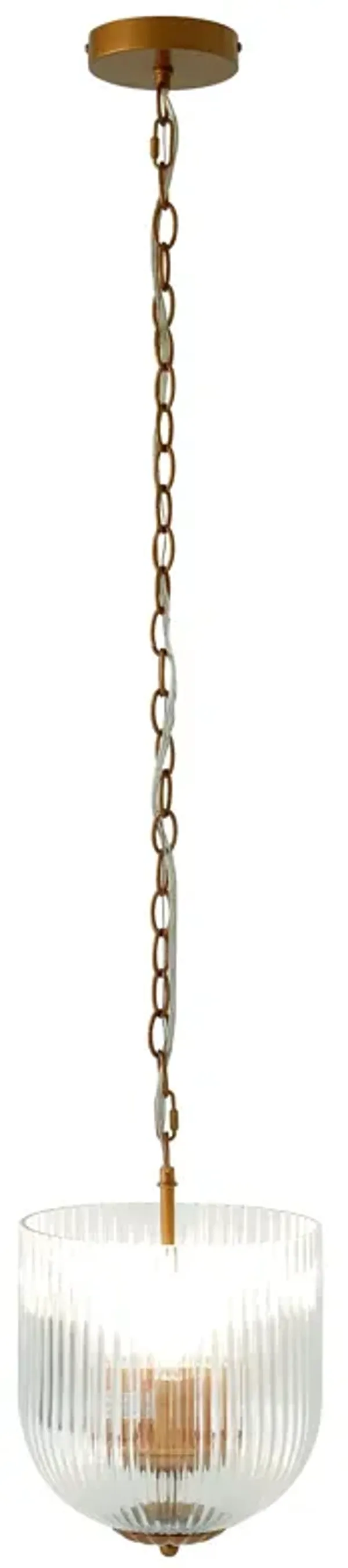 Lustra Pendant Lamp Coarse Gold - Clear Glass