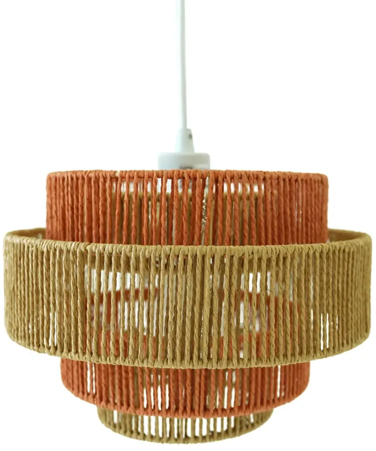 Flare Pendant Lamp White-Natural-Terracotta