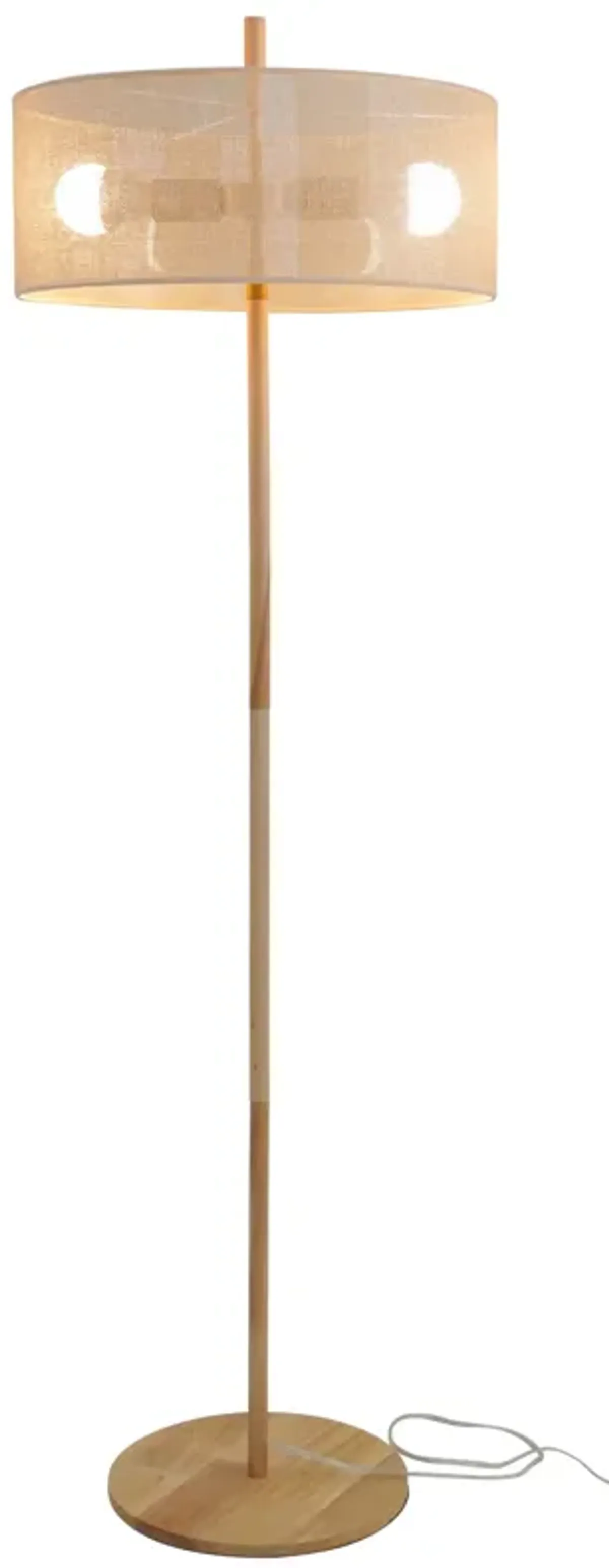 Shimmer Floor Lamp - Oak + Natural