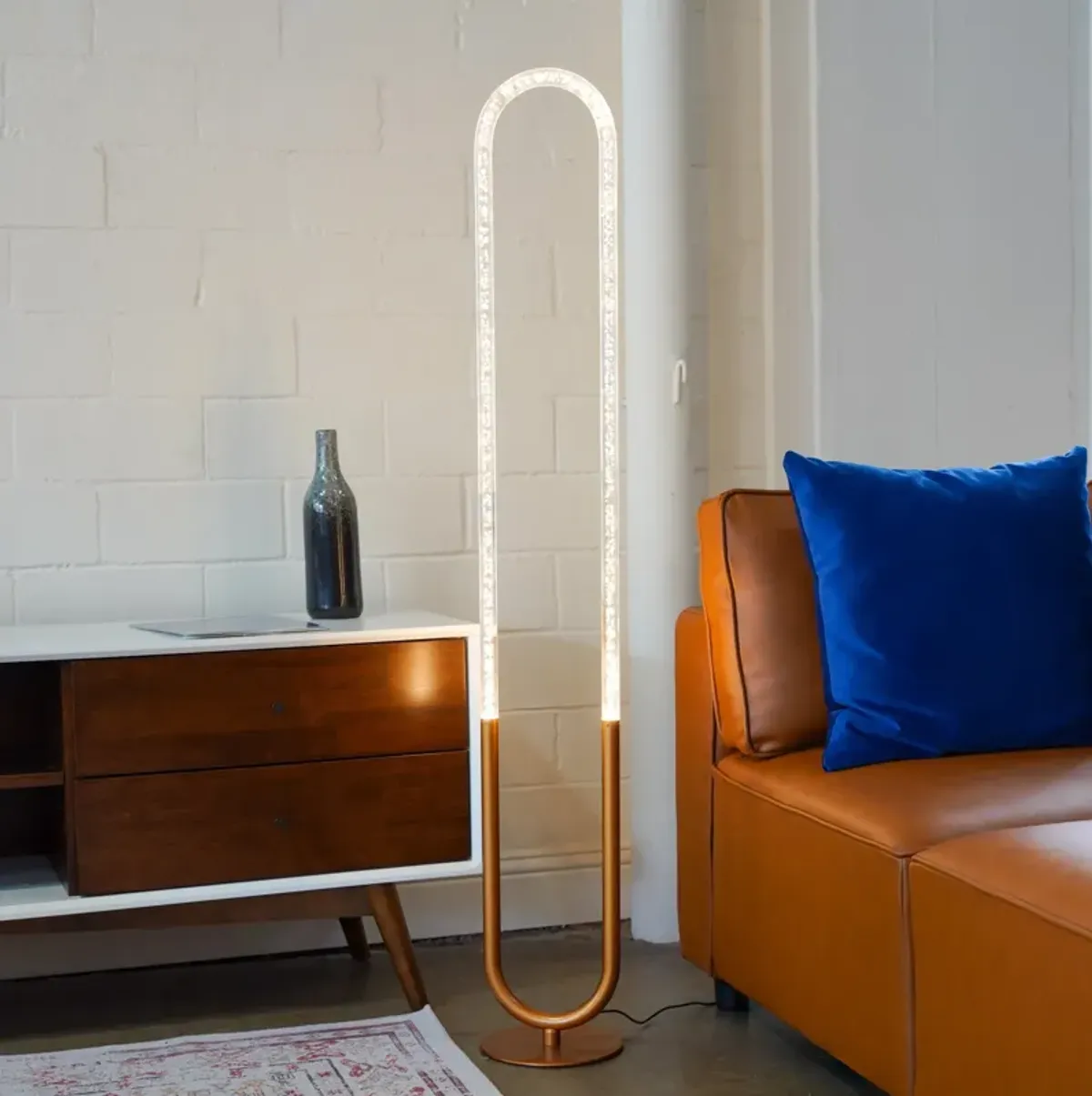 Lucent Floor Lamp - Coarse Gold - Clear