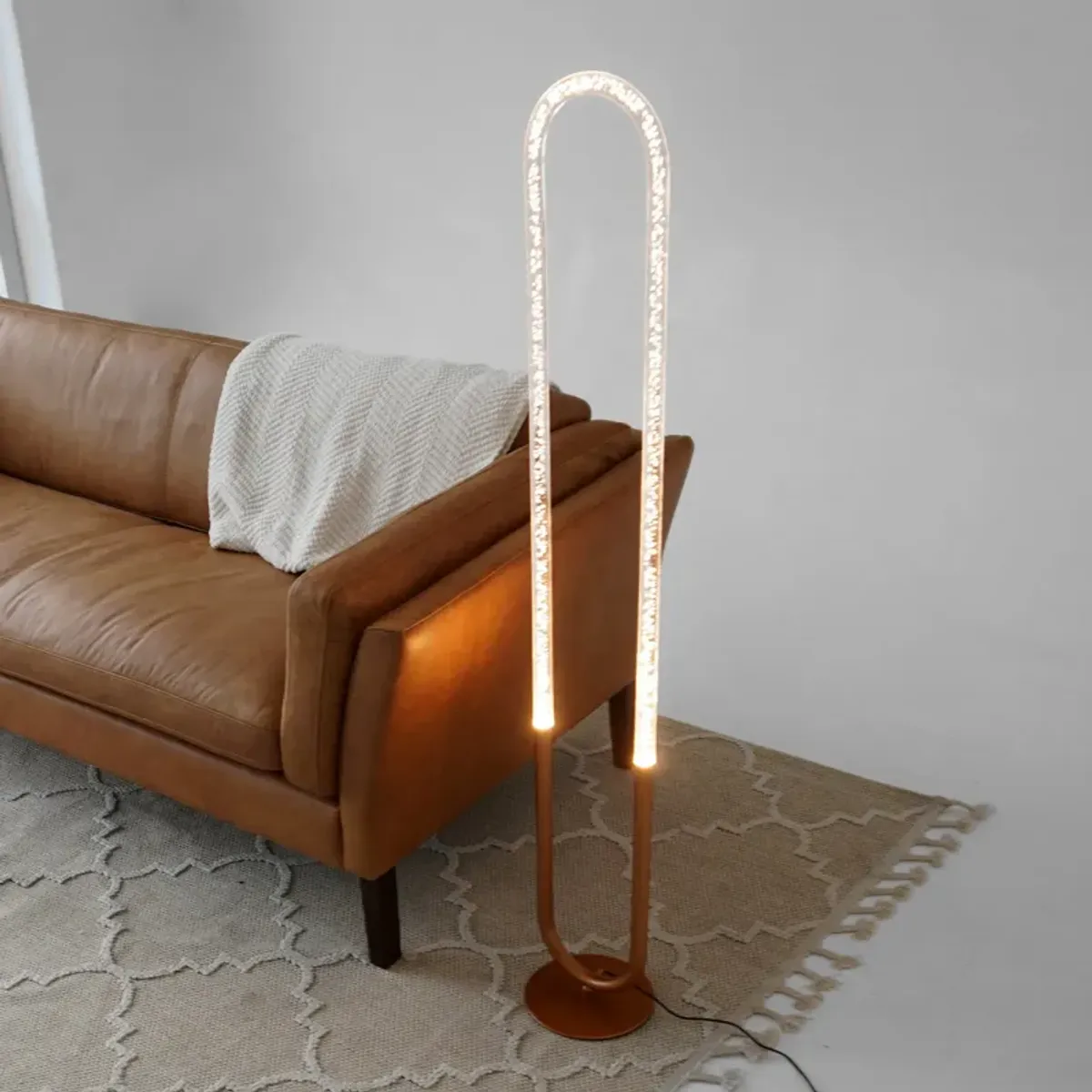 Lucent Floor Lamp - Coarse Gold - Clear