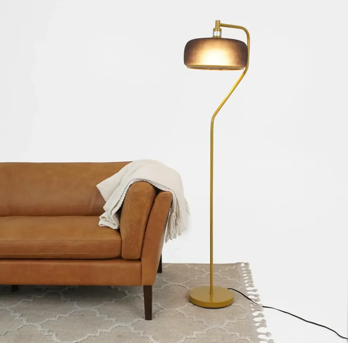 Photon Floor Lamp - Black Sprayed - Gold