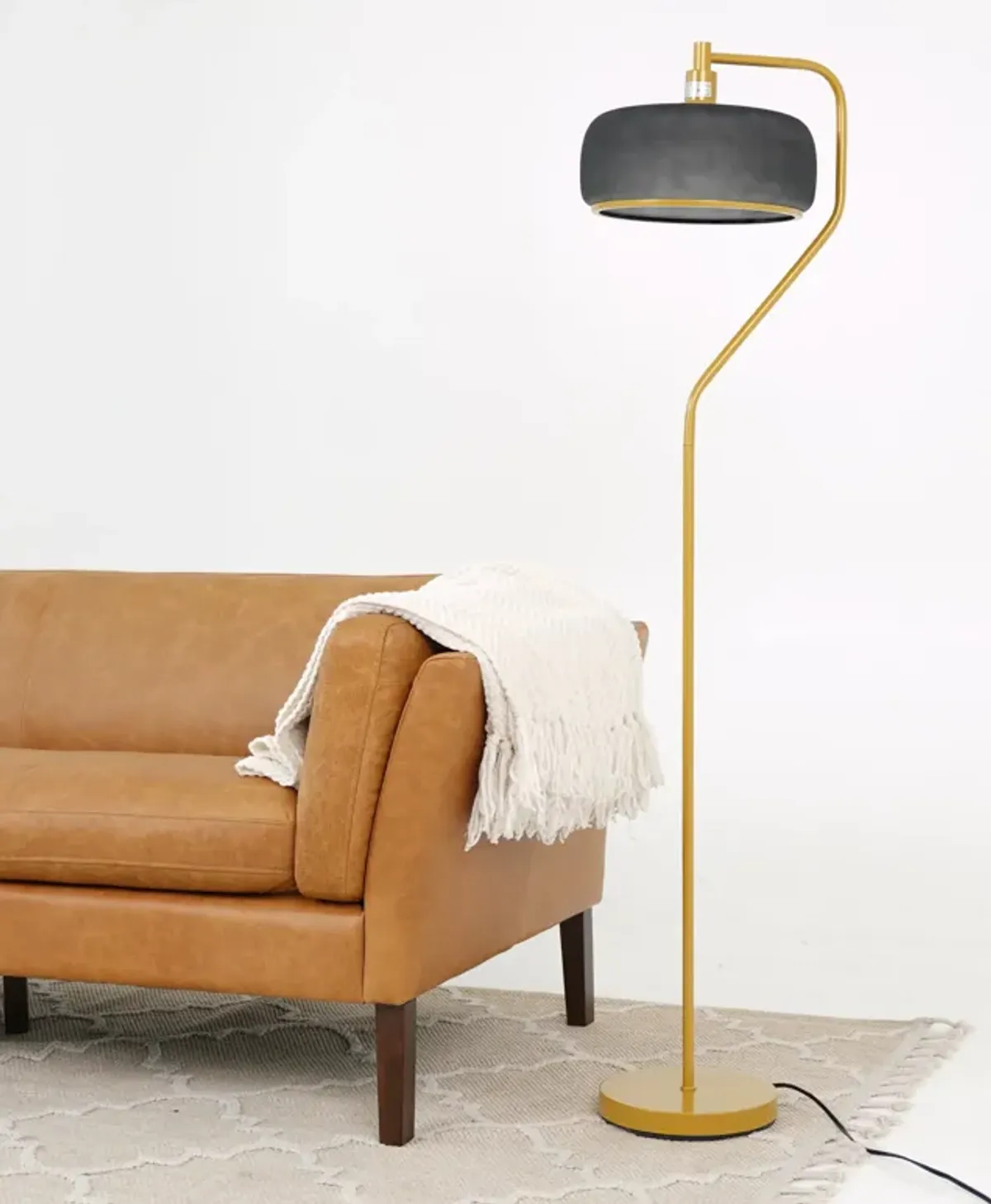 Photon Floor Lamp - Black Sprayed - Gold