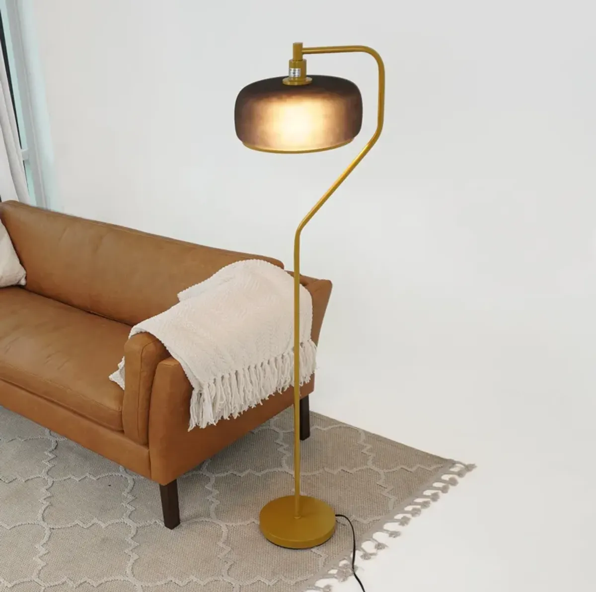 Photon Floor Lamp - Black Sprayed - Gold