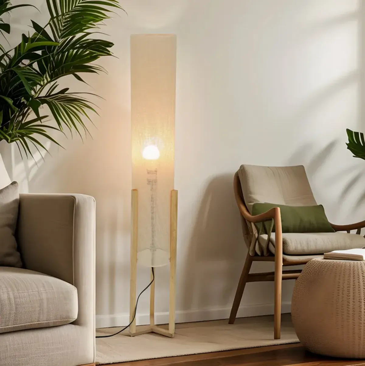 Beacon Floor Lamp - Oak + Natural