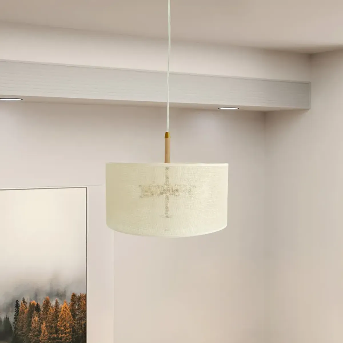 Lighten Pendant Lamp Oak - Natural - Gold