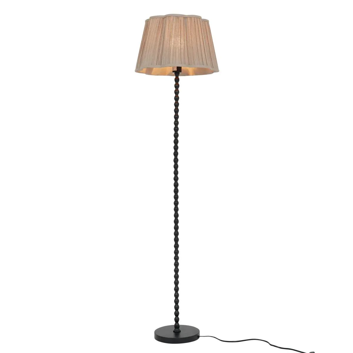 Flame Floor Lamp - Natural + Black