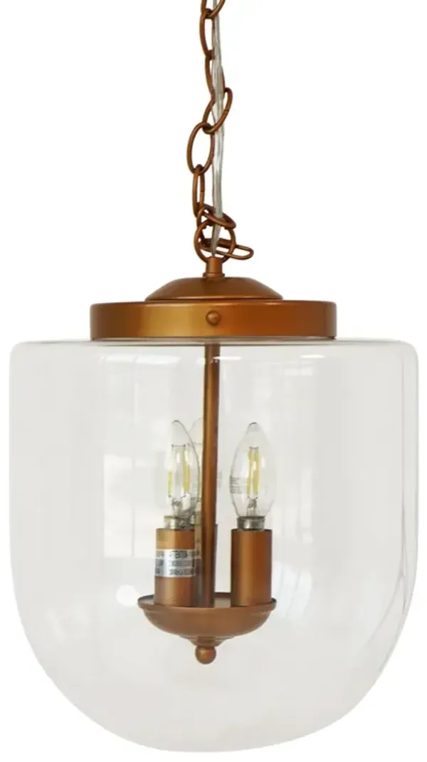 Clarity Pendant Lamp - Coarse Gold - Clear Glass