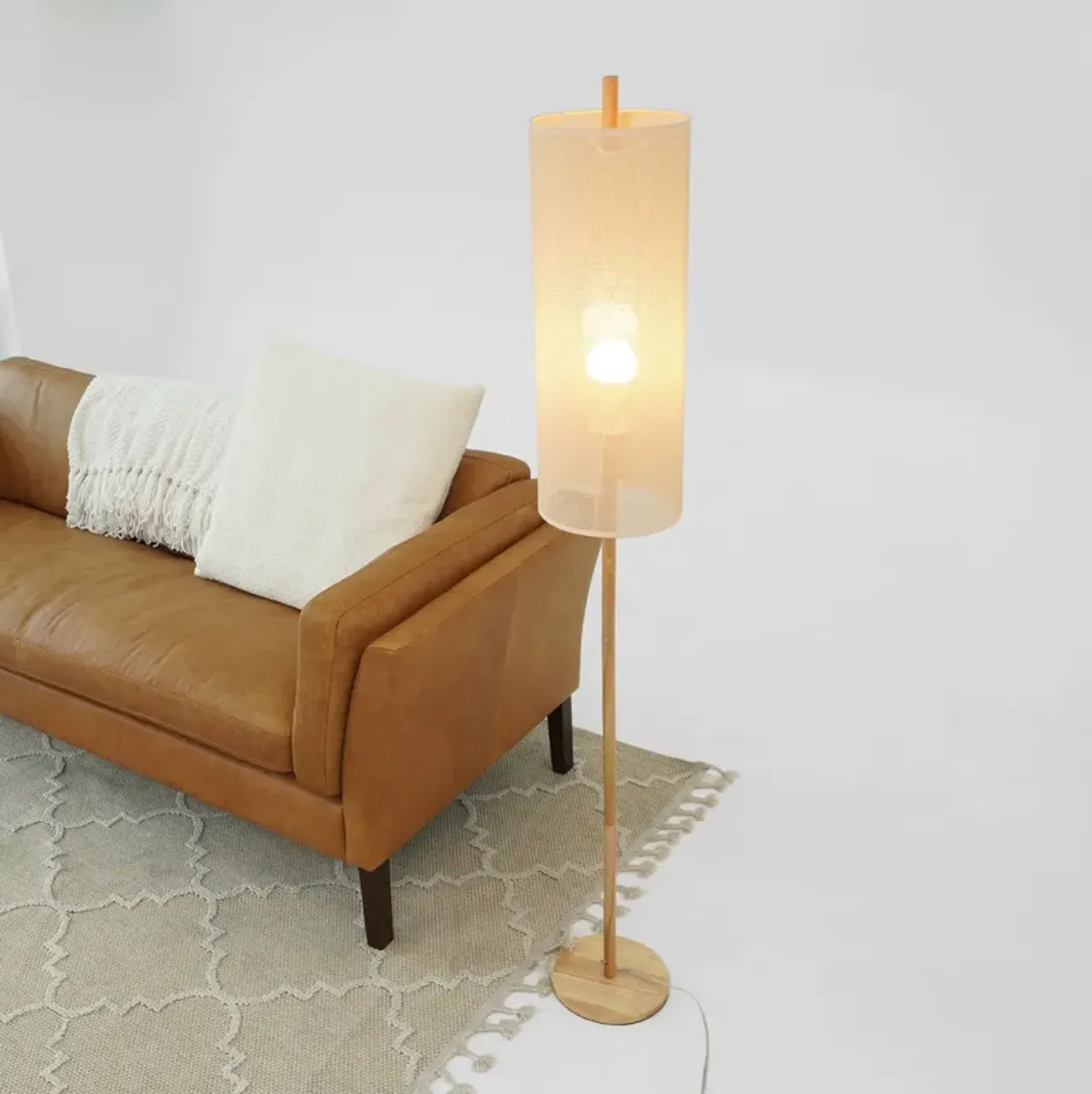 Glimmer Floor Lamp - Oak + Natural