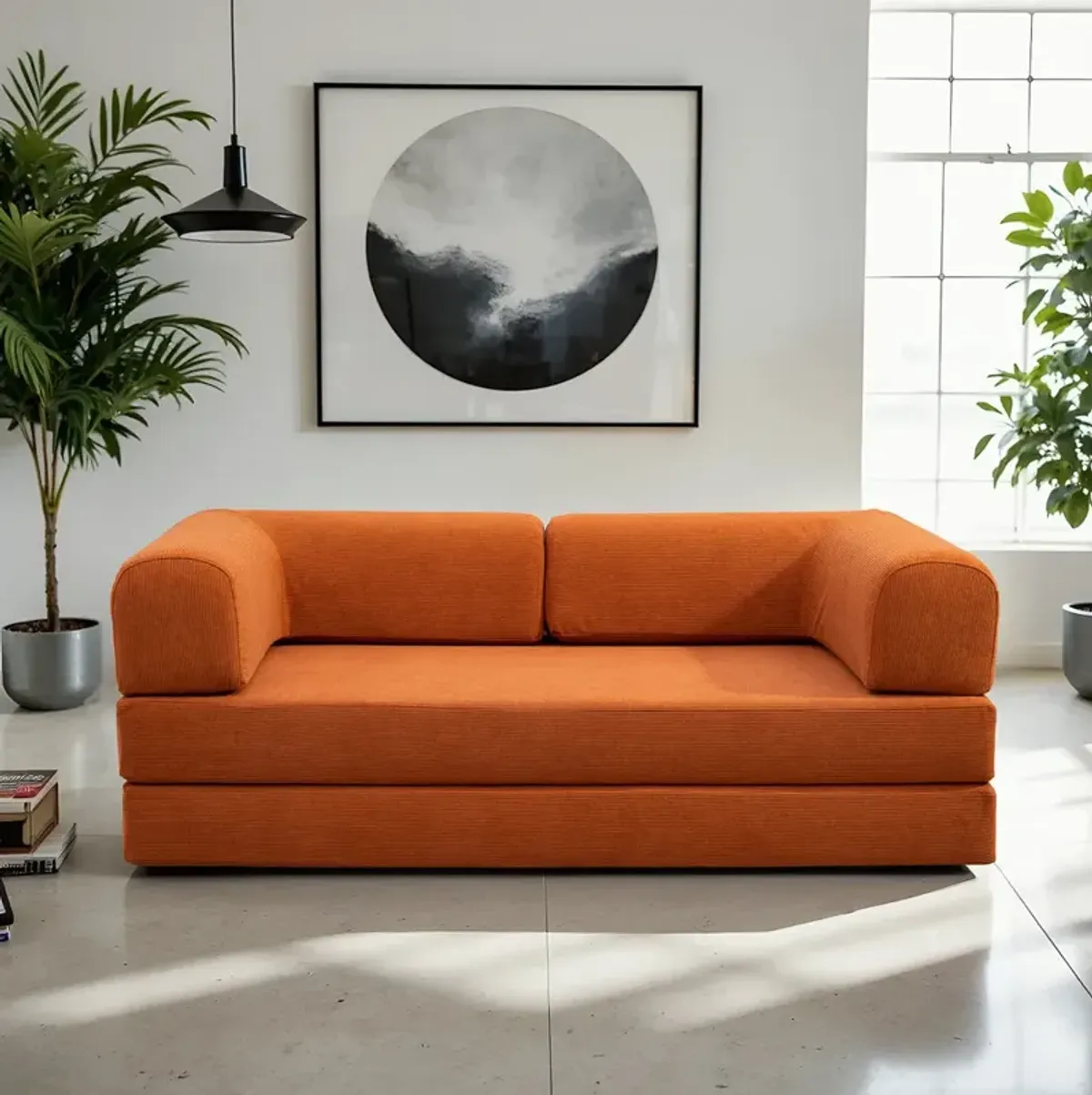 Porter Daybed - Orange Corduroy