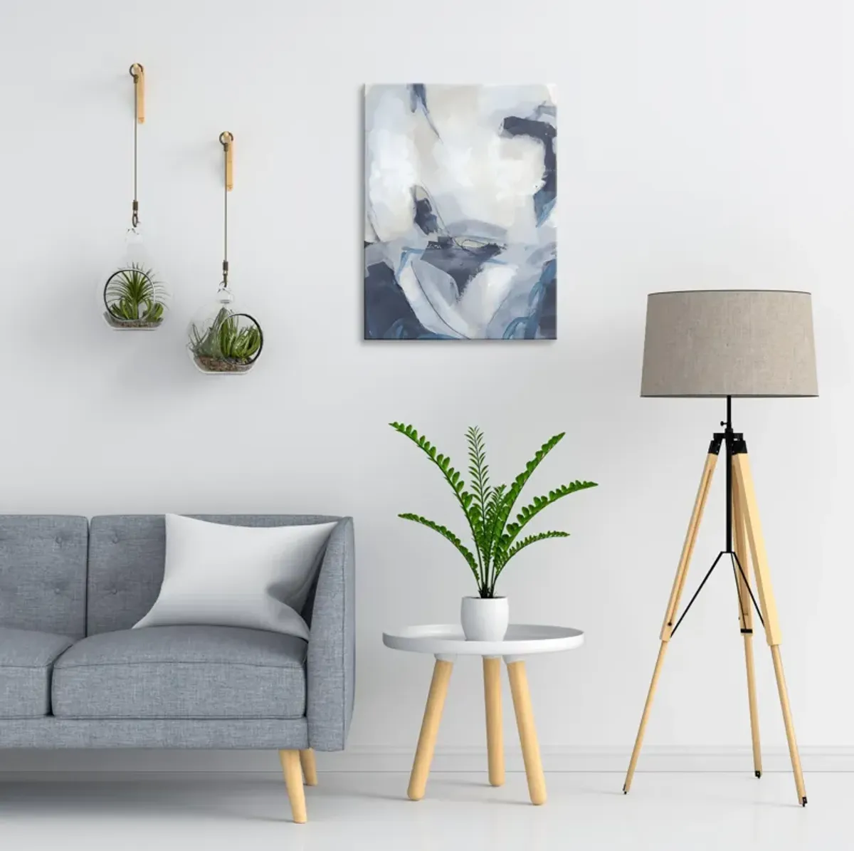 Blue Process  Abstract Wall Art