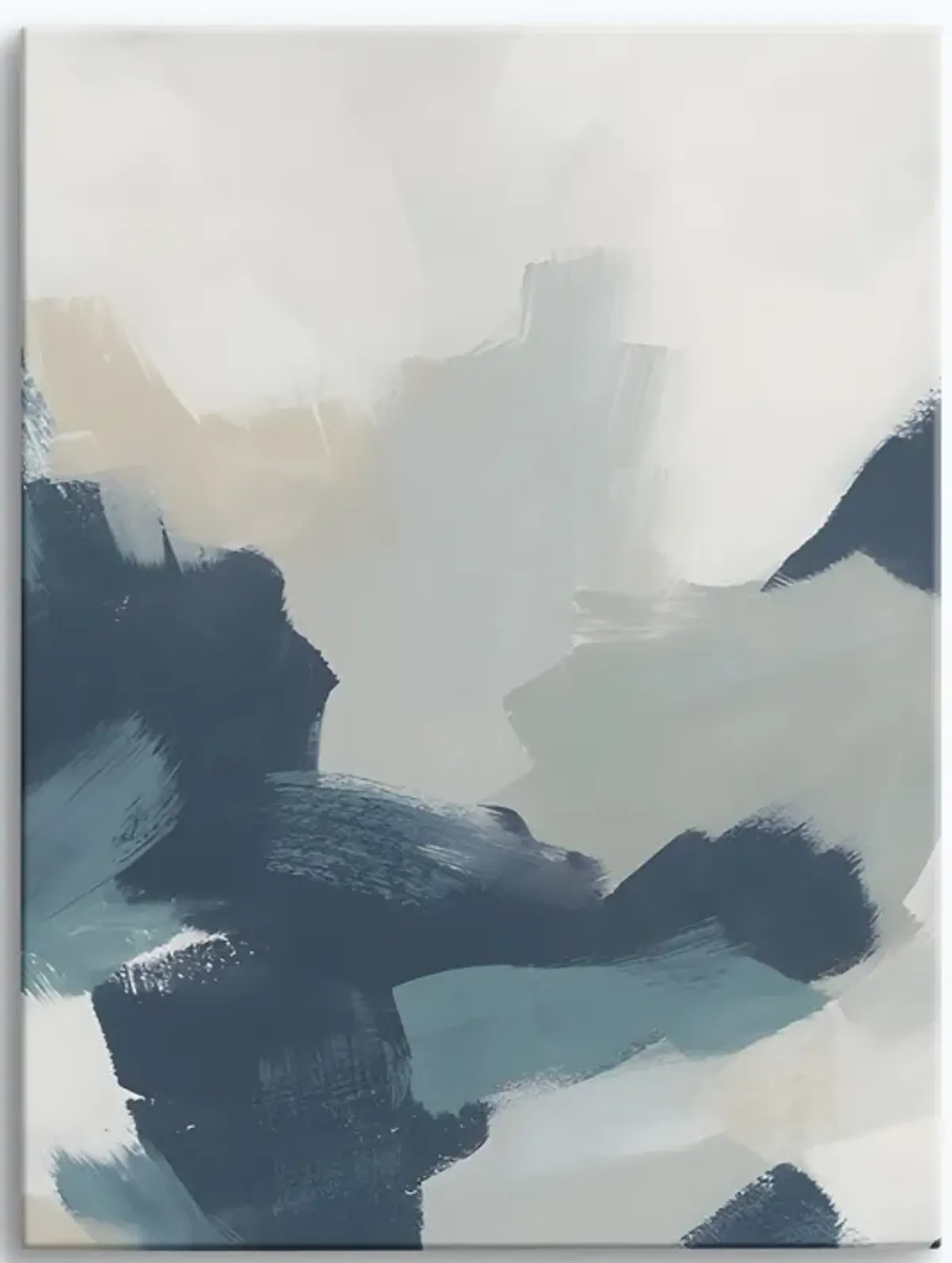 Brushy Blues II Abstract Wall Art