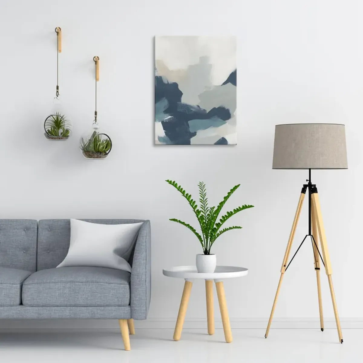 Brushy Blues II Abstract Wall Art