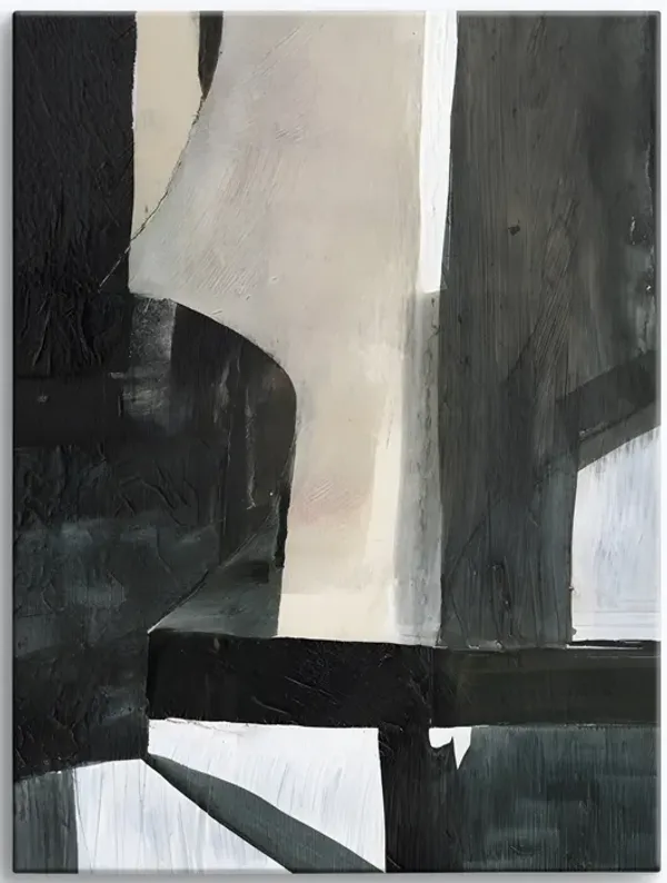 Deconstructed Ebony Abstract Wall Art