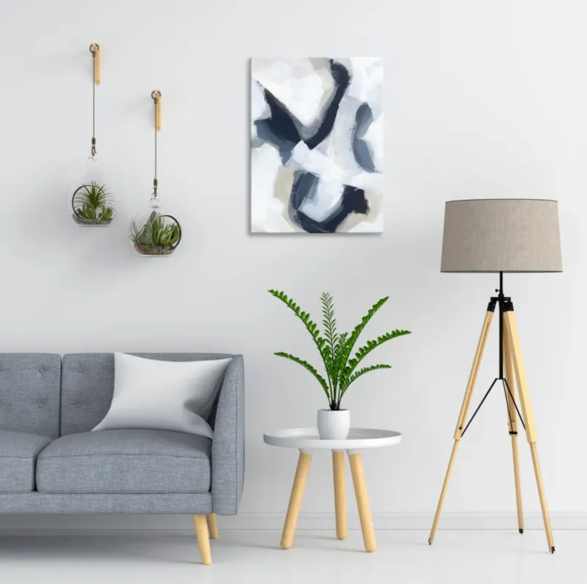 Indigo Imprint  Abstract Wall Art