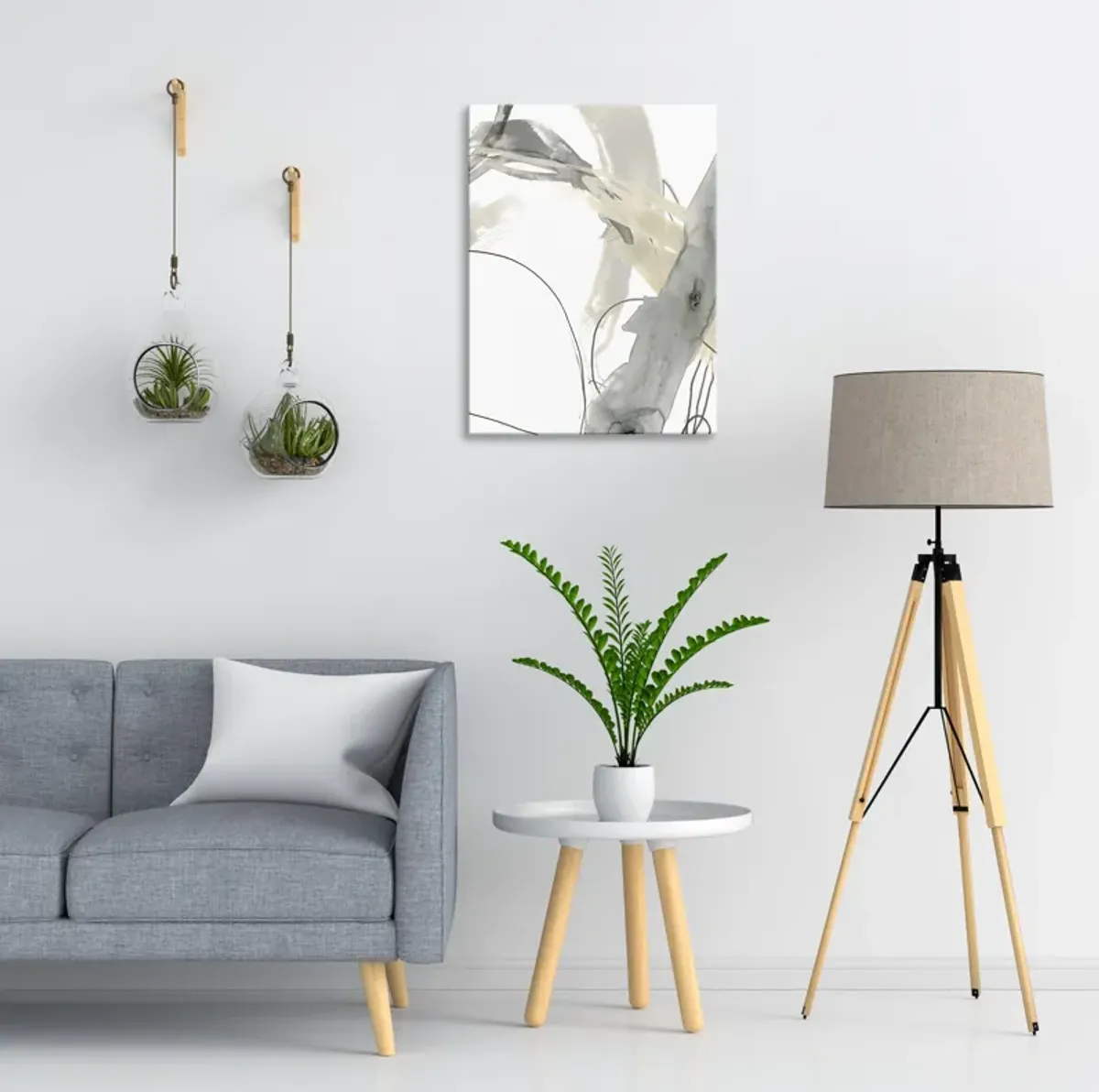 Monochrome Momentum Abstract Wall Art