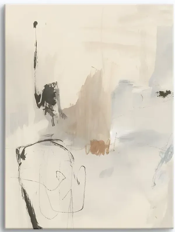 Oat and Slate  Abstract Wall Art