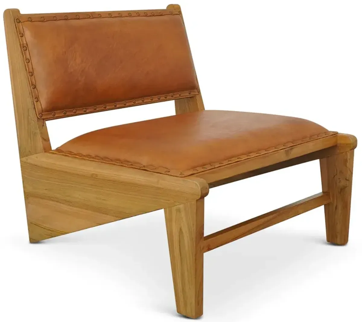 Olney Tan Leather Lounge Chair