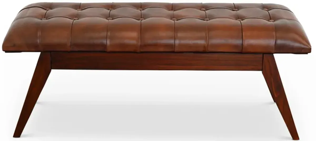 Niles Leather Bench