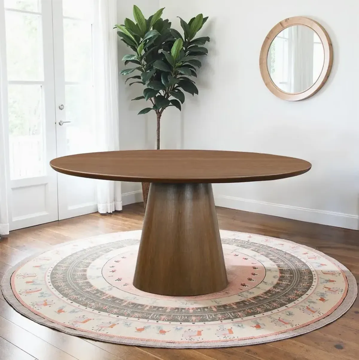 Camden Walnut Round Dining Table - Large