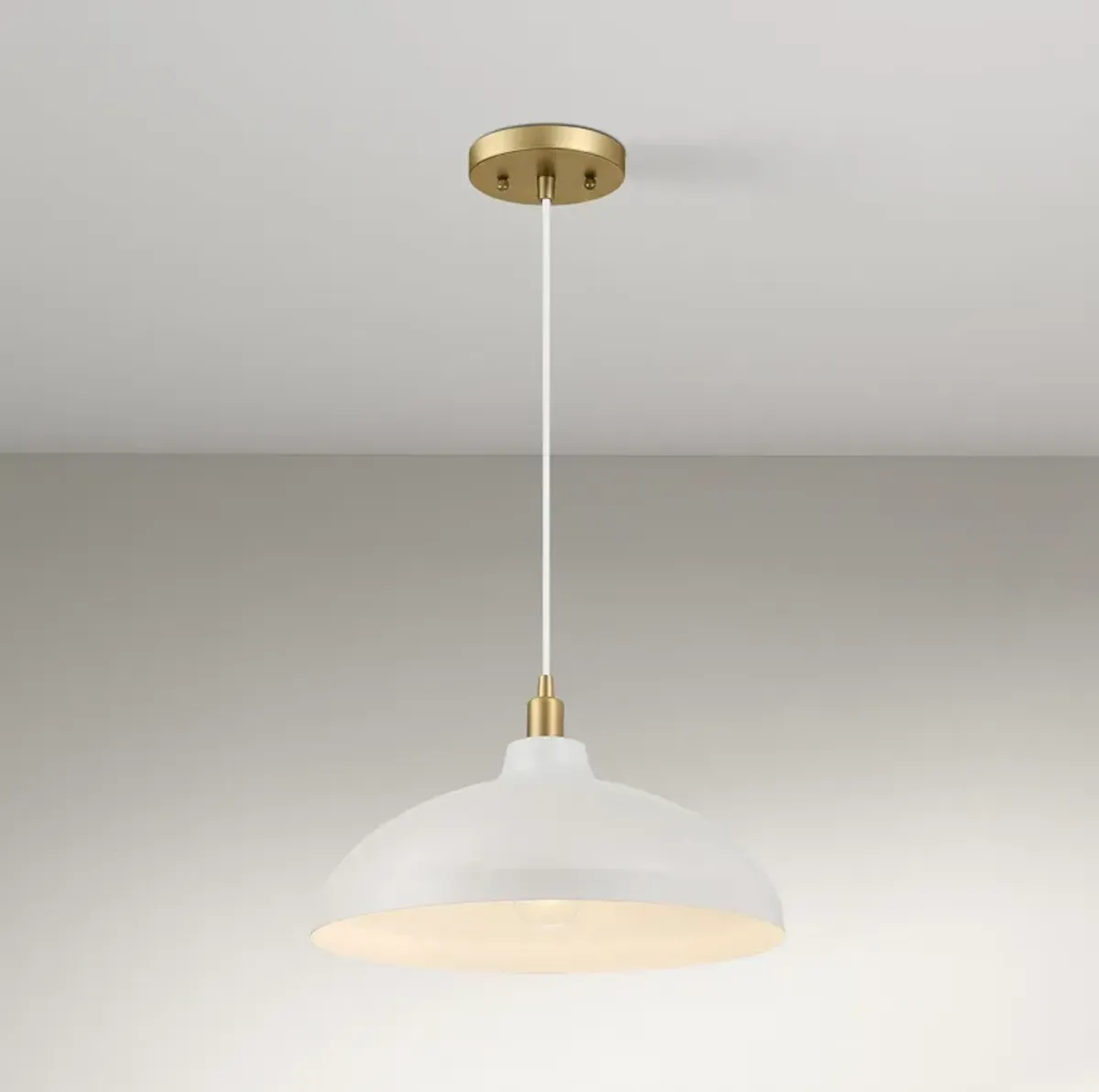 Astral Single Light White Pendant Lamp for Kitchen Island