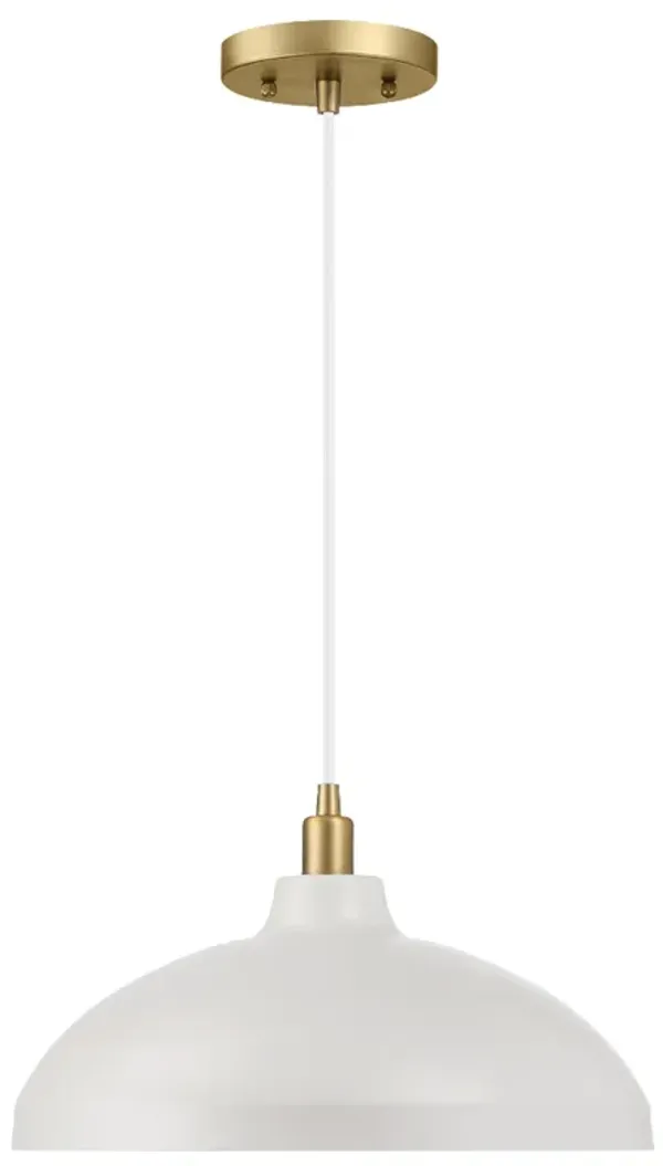 Astral Single Light White Pendant Lamp for Kitchen Island