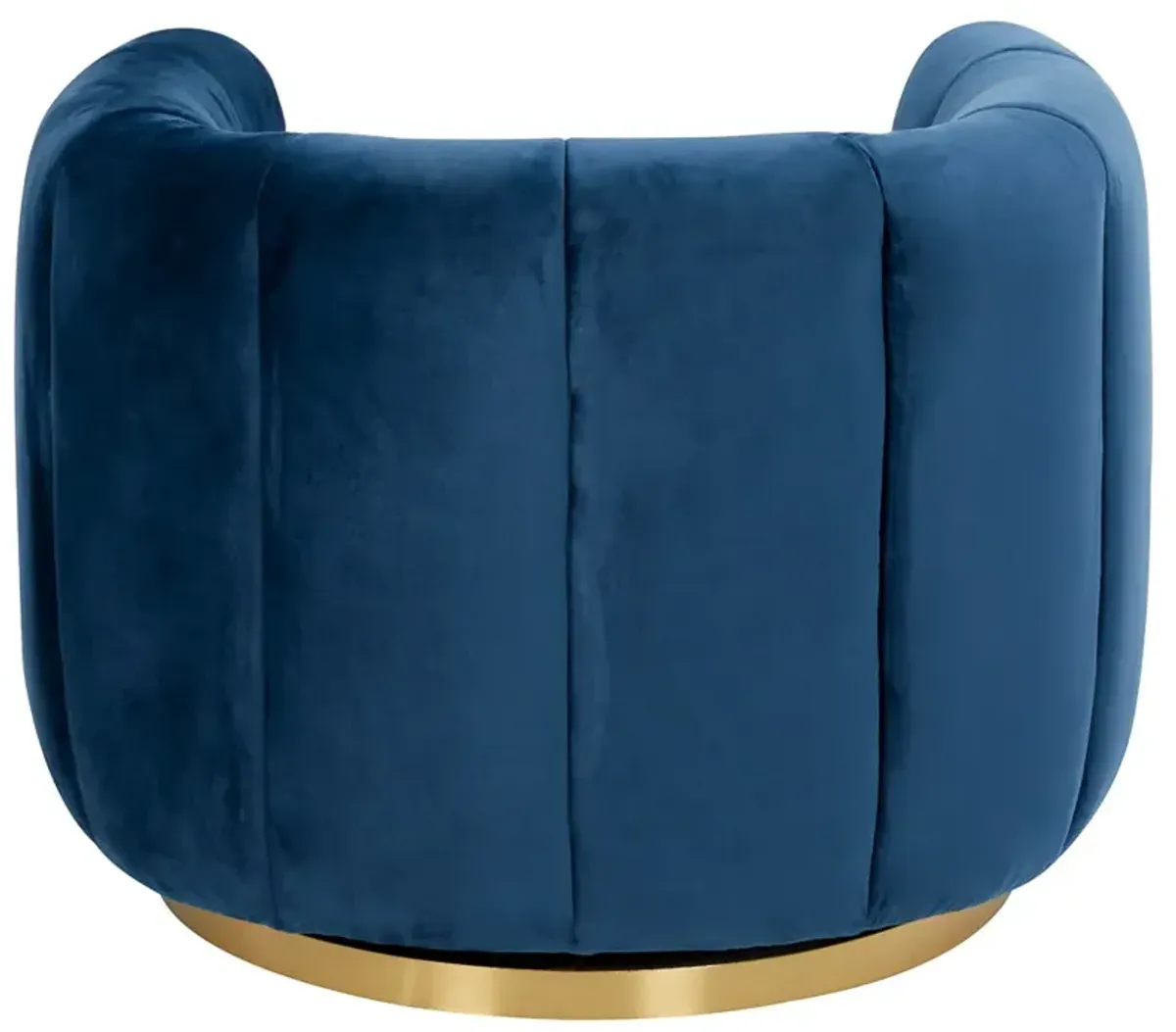 Covington Navy Blue Velvet Swivel Chair