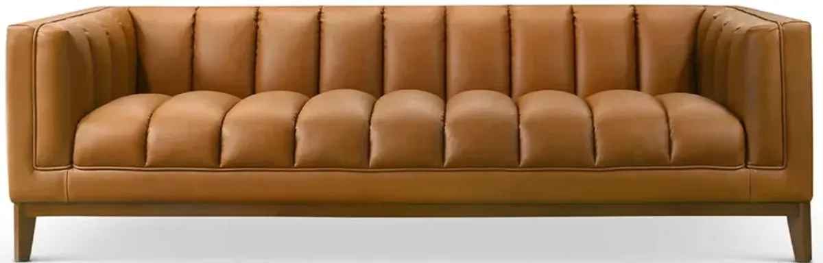 Jersey Cognac Vegan Leather Sofa